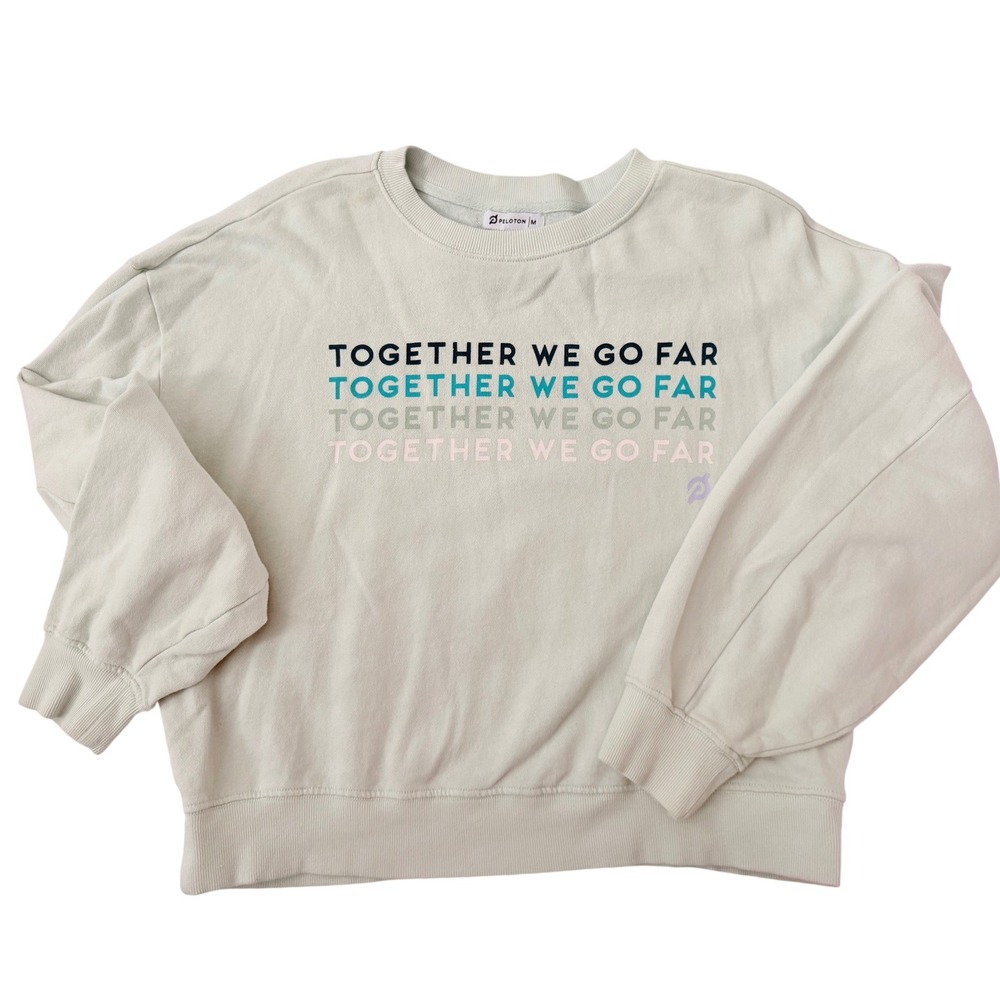 Peloton "Together We Go Far" Crop Sweatshirt Size Medium